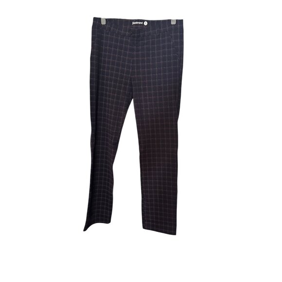Betabrand Womens Blue Plaid Size XL Straight Leg Trouser Dress Pant - Picture 1 of 4